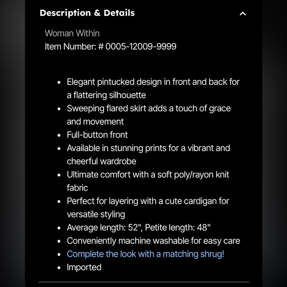 Woman Within 3X 30/32 Floral Pintuck Button Front Maxi Dress NWOT Spring Easter - Picture 8 of 8